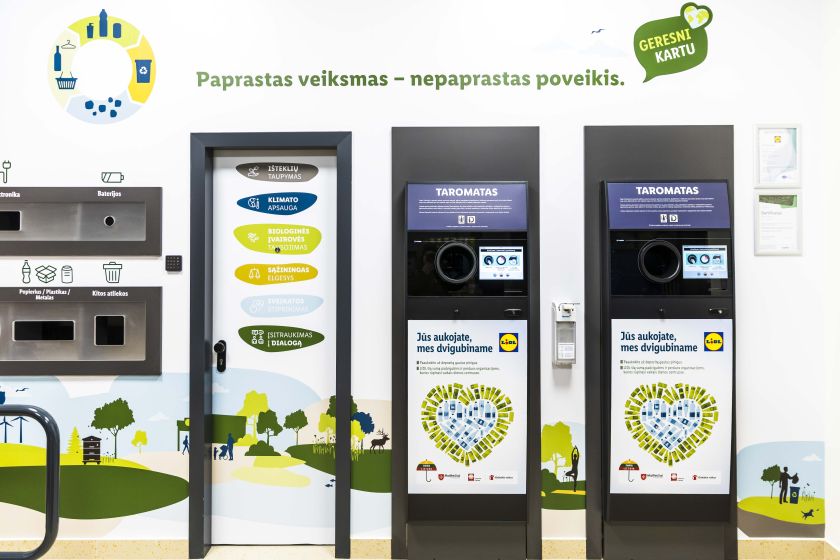 Aukojantiems taros užstatą „Lidl“ parduotuvėse kvitas bus spausdinamas tik pageidaujant