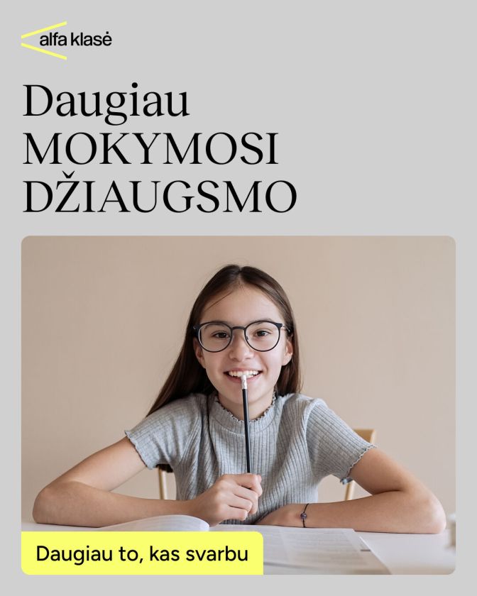 „Alfa Klasė“ atsinaujina: pristato naują vizualinį identitetą – dėmesys individualumui ir mokinių patirčiai