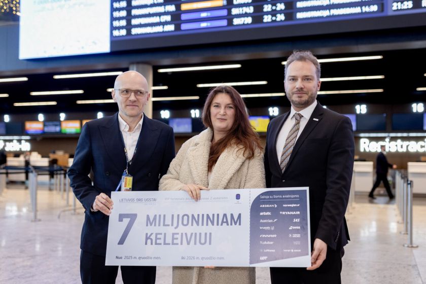 Lietuvos oro uostai nesibaigus metams pasiekė visų laikų rekordą – sveikino 7 mln. keleivį
